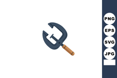 C clamp tool with wooden handle for woodworking and metalwor Product Image 1