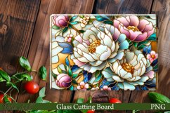 Glass Cutting Board Design | Peonies Product Image 1