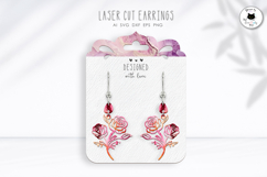 Rose Floral Earrings Laser Cut | Spring Jewelry Product Image 1