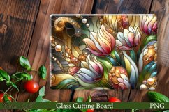 Glass Cutting Board Design | Beautiful Tulips Product Image 1
