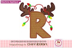 Reindeer Monograms Alphabet machine embroidery bundle 1411B Product Image 5