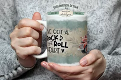 I've Got A Rock and Roll Heart - 11 & 15 oz Mug Sublimation Product Image 2