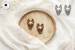 Belgian Malinois Dog Stud Earrings | Dog Laser Cut SVG Product Image 3