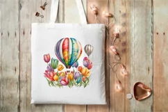 Rainbow Spring 3 PNG watercolor floral clipart Product Image 4
