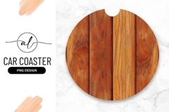 Wooden Planks Round Car Coaster Png Image Product Image 1