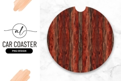 Wood Grain Round Car Coaster Png Template Product Image 1