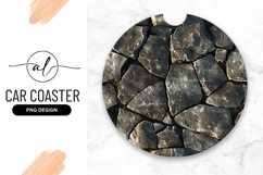 Stone Texture Round Background Car Coaster Png Product Image 1