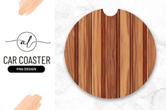 Wooden Planks In Round Car Coaster Png Product Image 1