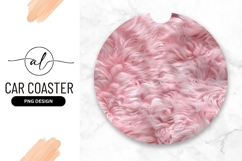 Pink Faux Fur Texture Round Background Product Image 1