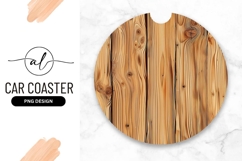 Wooden Round Car Coaster Png Mockup Product Image 1