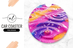 Colorful Liquid With Bubbles Abstract Round Background Product Image 1