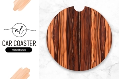 Round Brown Wooden Car Coaster Texture Png Product Image 1