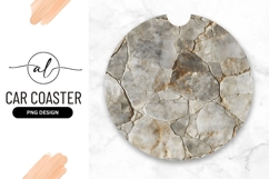 Stone Texture Round Car Coaster Png Product Image 1