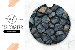 Rock Texture Round Car Coaster Png Product Image 1
