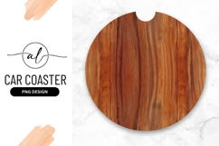 Round Wood Texture Background Car Coaster Png Product Image 1