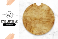 Round Car Coaster Design With Ripple Pattern Product Image 1