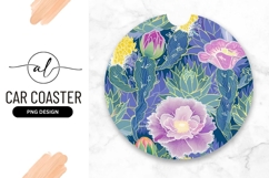 Decorative Cactus And Succulent Patterned Round Design Product Image 1