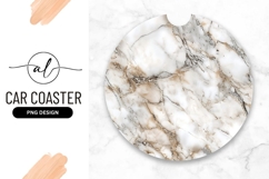 Marble Texture Round Car Coaster Png Design Product Image 1