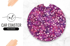 Round car coaster png design with colorful dots Product Image 1