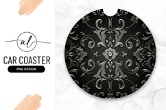 Ornate round car coaster png design Product Image 1