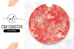 Round car coaster with princess design Product Image 1