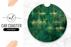 Elegant chandelier round car coaster png design Product Image 1