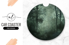 Enchanted forest round car coaster Product Image 1