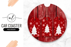 Round car coaster png design with christmas theme Product Image 1