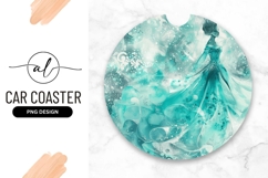 Elsa round car coaster png design Product Image 1