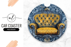 Ornate round car coaster png design Product Image 1