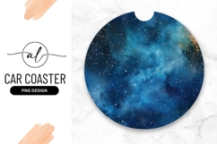 Round car coaster png design celestial theme Product Image 1