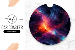 Colorful Nebula Space Background In Round Shape Product Image 1