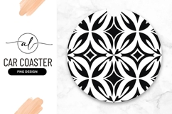 Black And White Geometric Round Design Product Image 1