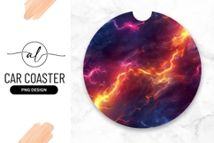 Dynamic Plasma Energy Background Round Car Coaster Png Product Image 1