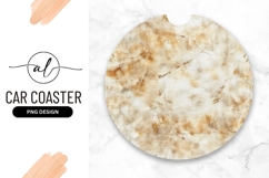 Round Beige Distressed Texture Round Car Coaster Png Product Image 1