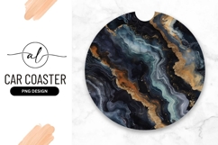 Abstract Fluid Art Round Car Coaster Png Product Image 1