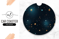 Abstract Universe Background Round Car Coaster Png Product Image 1