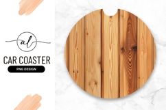 Wooden Planks Texture For Round Car Coaster Product Image 1