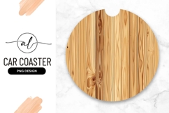 Round Wood Texture Car Coaster Png Product Image 1
