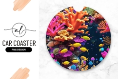 Colorful Underwater Scene with Coral Reef and Yellow Fish Product Image 1
