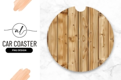 Round Car Coaster Png Wooden Plank Texture Light Brown Wood Product Image 1
