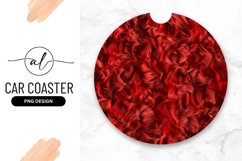 Red Swirling Hair Texture in a Round Shape pattern Product Image 1