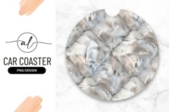 White and Gray Textured Fur Pattern in Circular Shape Product Image 1