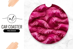 Pink Feather Texture in a Circle Abstract Design magenta Product Image 1