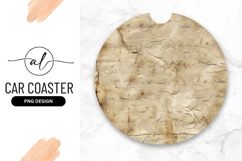 Aged Paper with Handwritten Script in a Round Shape Product Image 1