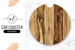 Wooden Round Car Coaster Png Texture Product Image 1