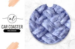 Round Blue Fabric Woven Texture Macro Product Image 1