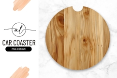 Round Wood Texture For Car Coaster Design Product Image 1
