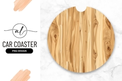 Round Wood Texture For Car Coaster Png Product Image 1