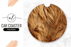 Golden Fur Texture Close Up Round Design Product Image 1